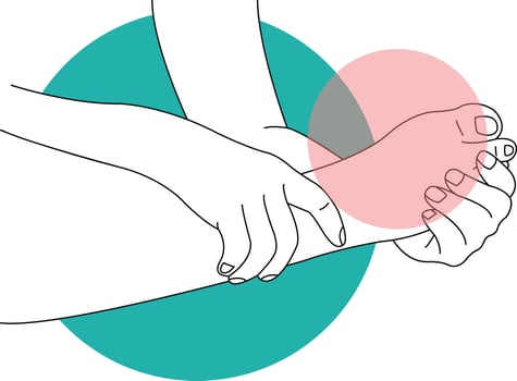 Hand and Leg Injury Illustration with Flat Design vector