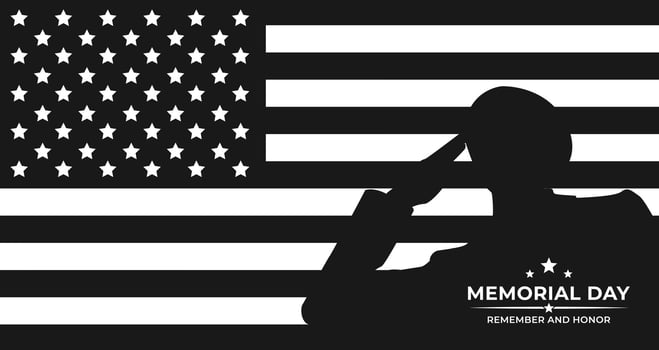 Memorial Day Remember and honor with USA flag. Memorial Day concept illustration. vector