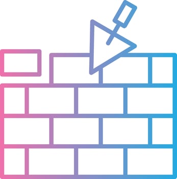 Brickwall Iconic Line Form vector