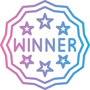 Winner Gradient Style Element vector