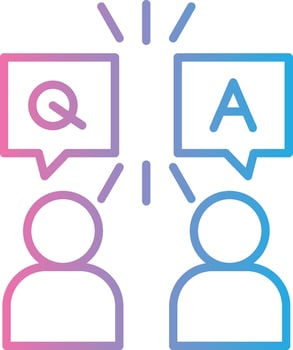 Question And Answer Flat Design Piece vector