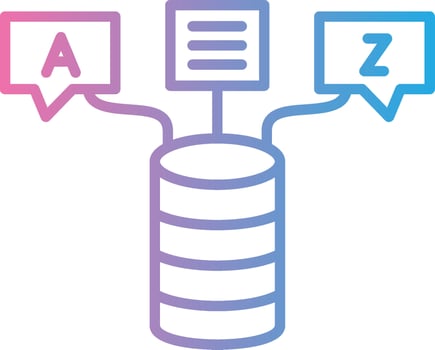 Data Outlined Line Artwork vector