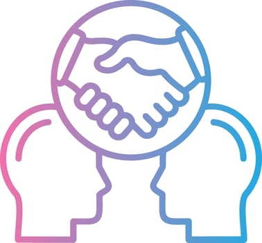 Partnership Simplified Design Piece vector