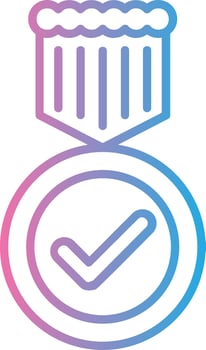 Medal Sleek Visual Mark vector