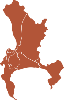 Doodle freehand drawing of Cape town city map. png
