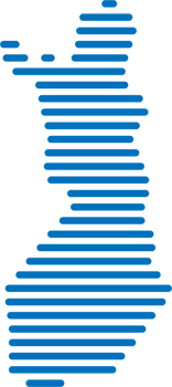 horizontal line drawing of finland map. png