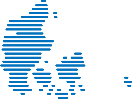 horizontal line drawing of denmark map. png