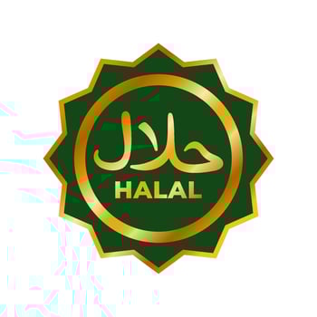 the logo for halal, a company that sells food and drinks vector