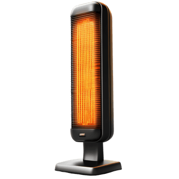 Efficient Electric Heater With Digital Display Transparent Background png