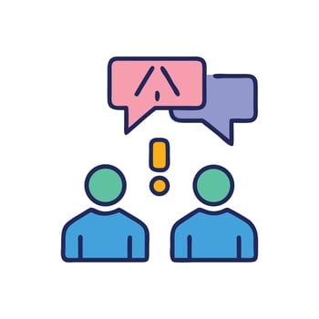 Communication Crisis People Icons with Different Opinions vector