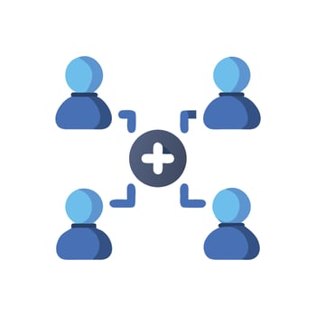 Team Expansion, Collaboration, and Networking in Modern Business vector
