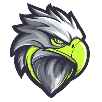 Fierce eagle head logo a powerful and dynamic design on transparent background png