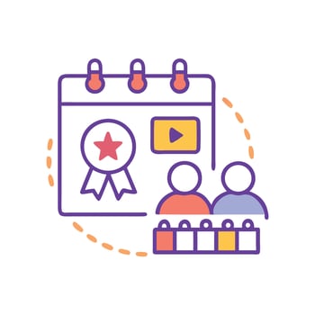 Scheduled event, webinar, or conference announcement icon vector