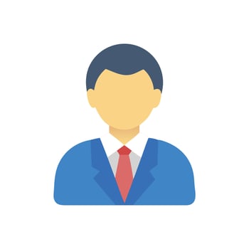 Professional Icon Man in Suit and Tie on Black vector