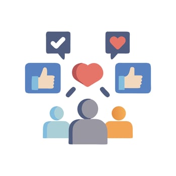 Audience engagement and social media growth concept illustration vector