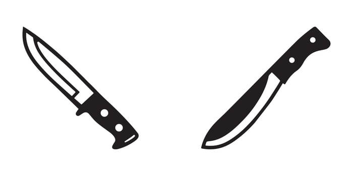 Knife Icons Silhouette Illustration vector