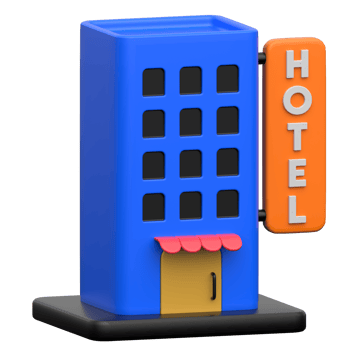 Building 3D icon on transparent background png