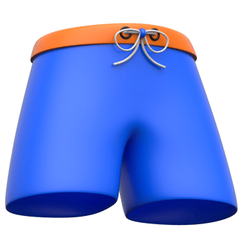 Shorts 3D icon on transparent background png
