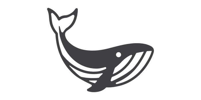 Whale Icon Silhouette Art vector
