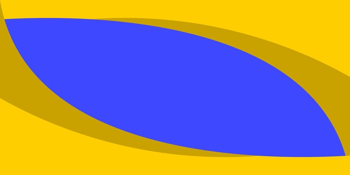 a blue and yellow leaf on a yellow background vector