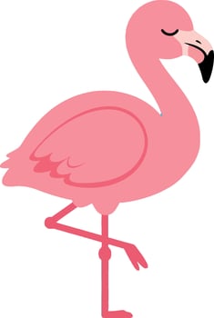 Pink Flamingo Illustration Ideal for T-shirt Prints and Creative Projects vector