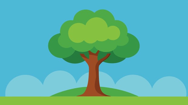 Cartoon 2d tree background vector