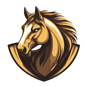Majestic horse head logo design on transparent background a powerful symbol of strength and speed png