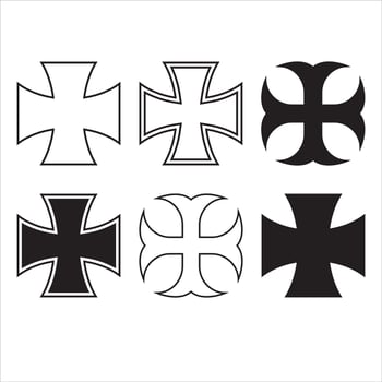 Christian Cross, Iron Cross Clipart vector