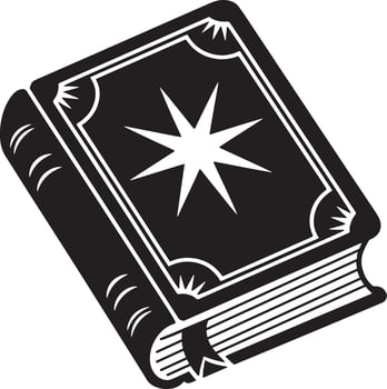 Magical Book With Star Symbol Illustration For Fantasy And Storytelling Projects vector