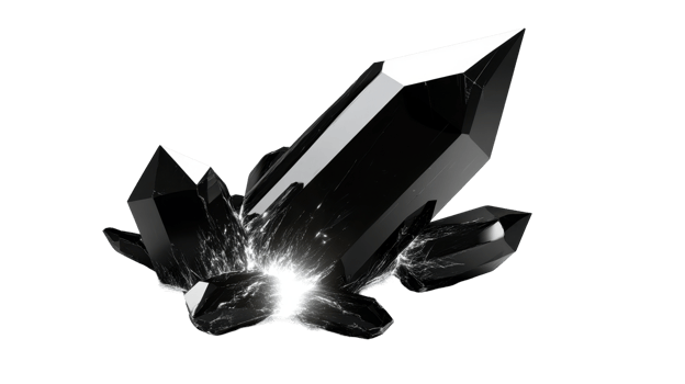 Dark crystals exploding in a dramatic display. png