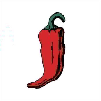 chili abstract surrealism art illustration vector