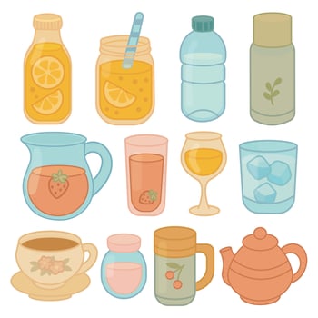 Assorted Beverage Collection vector