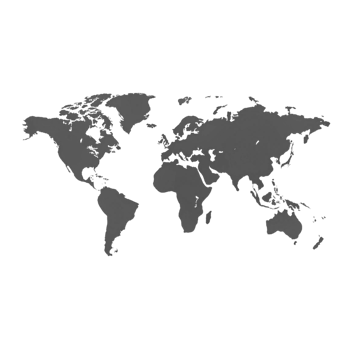 Minimalist Gray World Map png