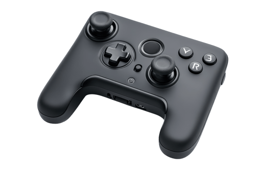 Modern, gray controller with various buttons. png