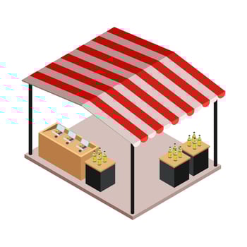 Market Stall Isometric vector