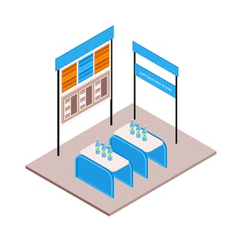 White Water Display Isometric vector