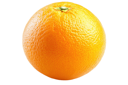 Close-up image of a vibrant orange citrus fruit. png