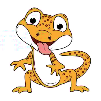 Cute Newt Animal Cartoon Illustration Design vector