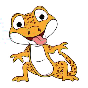 Funny Newt Animal Cartoon Illustration vector