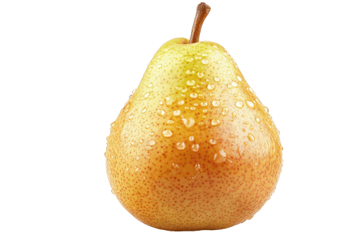 Close-up image of a fresh, ripe pear. png
