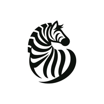 Creative Zebra Head Logo Graphic vector