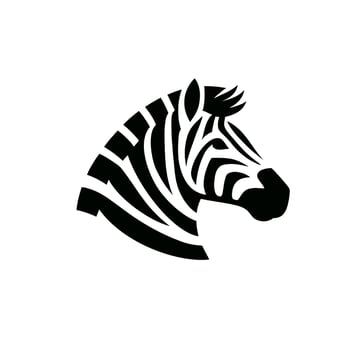 Radiant Zebra Head Logo Emblem vector