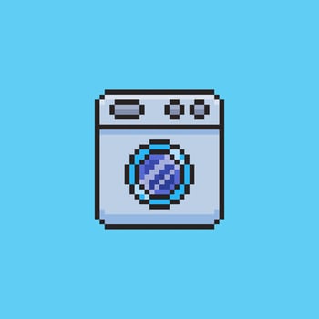 Pixel art a washing machine game asset design vector