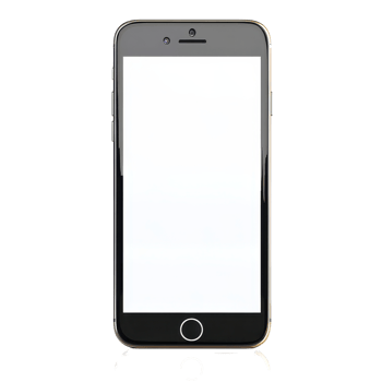 Modern smartphone with blank screen display. png