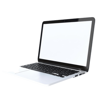laptop with blank screen png