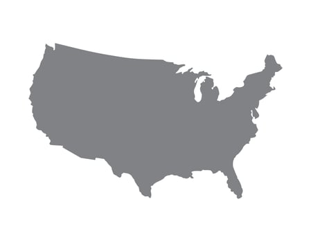 USA Map Grey Flat Country Design vector