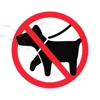 No Dogs Allowed Sign Icon vector