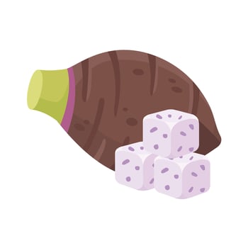 A Taro for making desserts vector