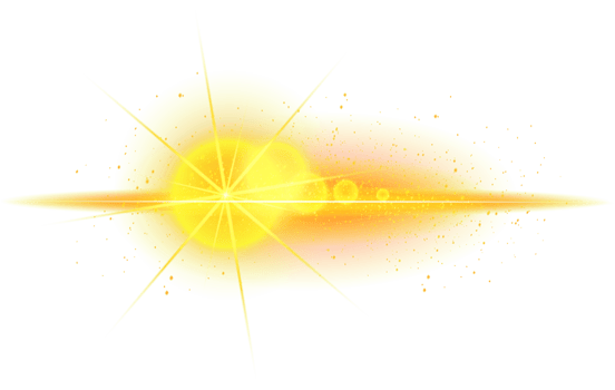 Gold light lens flares png