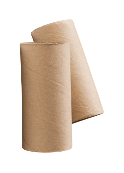 Two tissue paper cores or tubes in stack isolated with clipping path in file format png